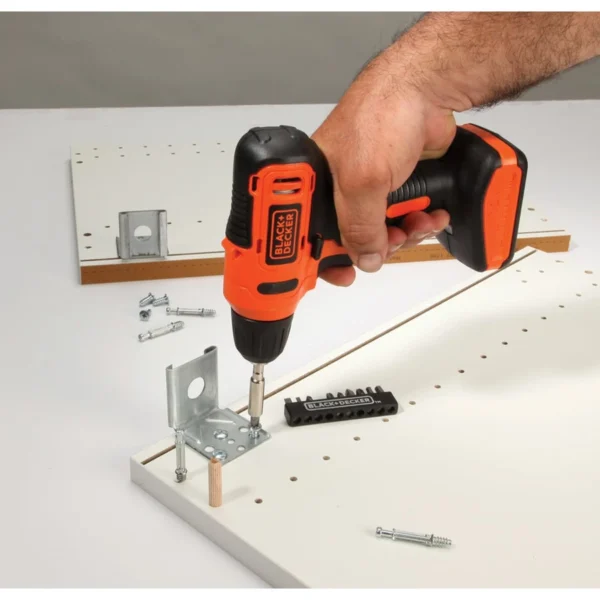 BLACK & DECKER LD12SP Cordless Driver Drill 12V Plus 13 Piece Accessories Box